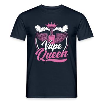 Vape Queen Smoker E Cigarette Vaping - Men's T-Shirt - navy - Front - AI Model Male 178 light (178cm)