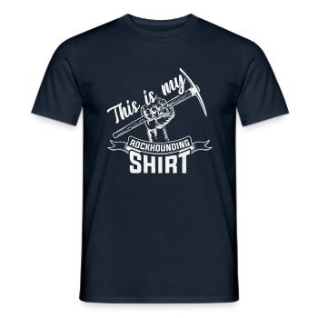 Geologist Rockhound This Is My Rockhounding - Men's T-Shirt - navy - Front - AI Model Male 178 light (178cm)