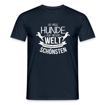 Mein Hund ist der schönste. - Männer T-Shirt - Navy - Vorne - AI Model Male 178 light (178cm)