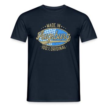 Augsburg Augsburger Original - Männer T-Shirt - Navy - Vorne - AI Model Male 178 light (178cm)