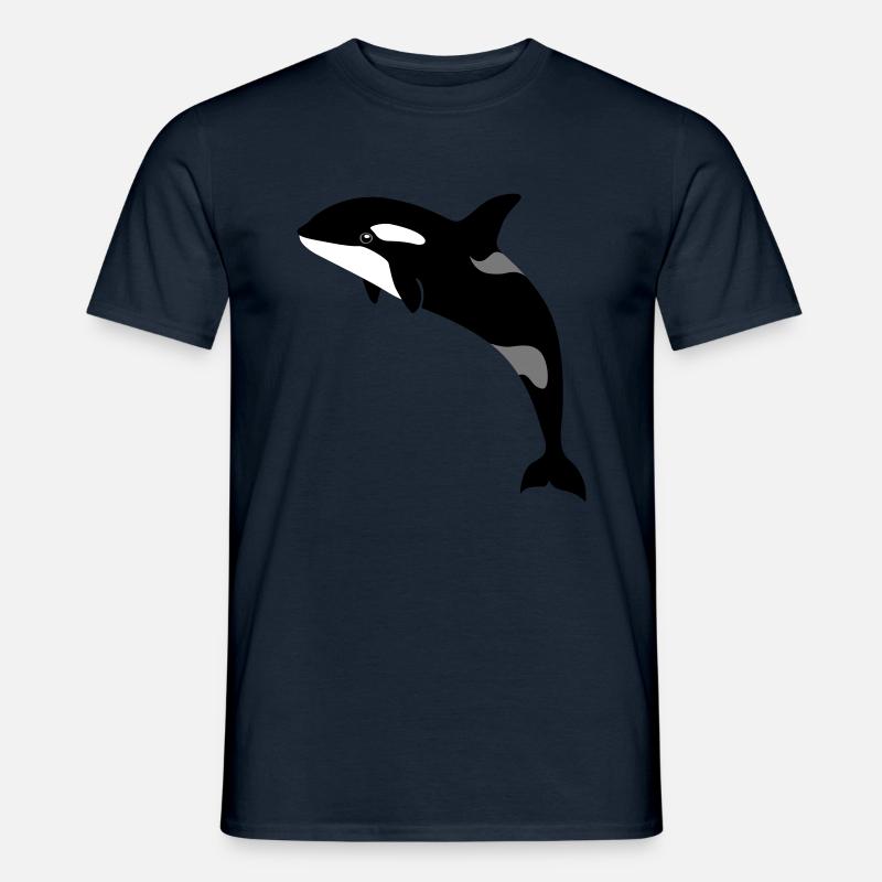 jumping Orca - Männer T-Shirt - Navy