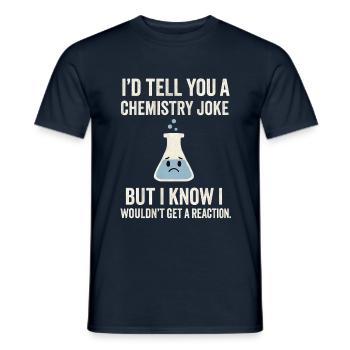 Funny Chemistry Word Game - Men's T-Shirt - navy - Front - AI Model Male 178 light (178cm)