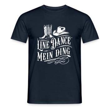 Line Dance Gruppe Training mein Tanzsport - Männer T-Shirt - Navy - Vorne - AI Model Male 178 light (178cm)
