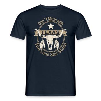TEXAS - Men's T-Shirt - navy - Front - AI Model Male 178 light (178cm)