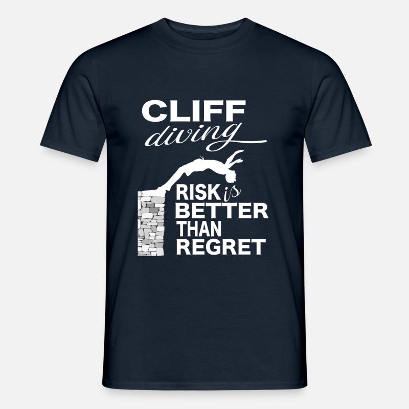 Klippenspringer, Cliffdiving, Höhenspringer - Männer T-Shirt - Navy
