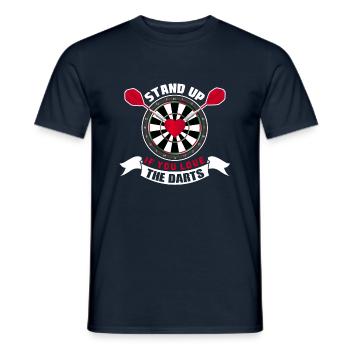Dart Dartspieler Dartscheibe Steeldart E-Dart - Männer T-Shirt - Navy - Vorne - AI Model Male 178 light (178cm)