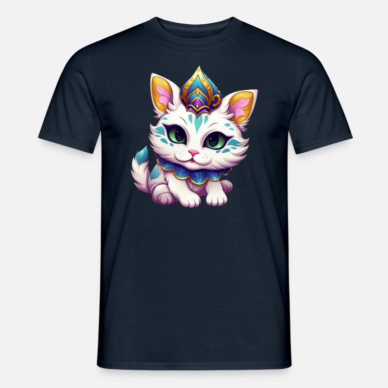 Mardi Gras Katze Karneval Comic - Männer T-Shirt - Navy