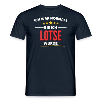 Ich war normal bis ich Lotse wurde - Männer T-Shirt - Navy - Vorne - AI Model Male 178 light (178cm)