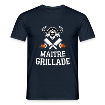 MAITRE GRILLADE - T-shirt homme - marine - Devant - AI Model Male 178 light (178cm)