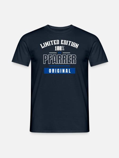 Limited Edition 100% - Pfarrer - Original - Männer T-Shirt - Navy