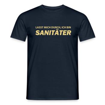 lasst mich durch, ich bin sanitäter - Männer T-Shirt - Navy - Vorne - AI Model Male 178 light (178cm)