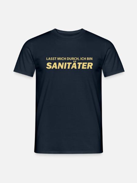 lasst mich durch, ich bin sanitäter - Männer T-Shirt - Navy