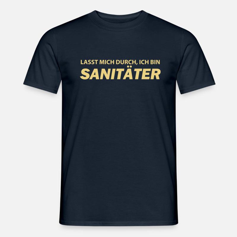 lasst mich durch, ich bin sanitäter - Männer T-Shirt - Navy