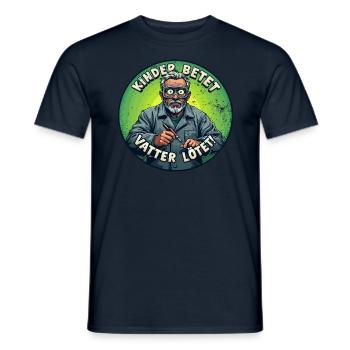 Heimwerker DIY Fun Shirt Ruhrpott Dialekt - Männer T-Shirt - Navy - Vorne - AI Model Male 178 light (178cm)