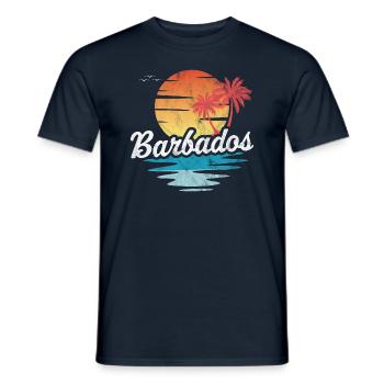 Barbade - T-shirt homme - marine - Devant - AI Model Male 178 light (178cm)