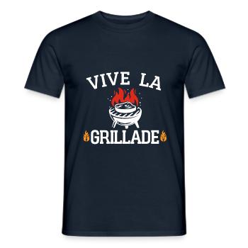 Vivela grillade - T-shirt homme - marine - Devant - AI Model Male 178 light (178cm)
