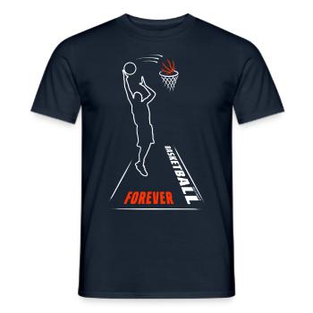 🏀 Le basketball pour toujours - T-shirt homme - marine - Devant - AI Model Male 178 light (178cm)