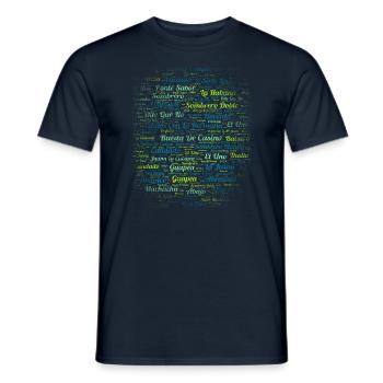 Rueda Wheel - Salsa Dance T-Shirt Dance Gift - Men's T-Shirt - navy - Front - AI Model Male 178 light (178cm)