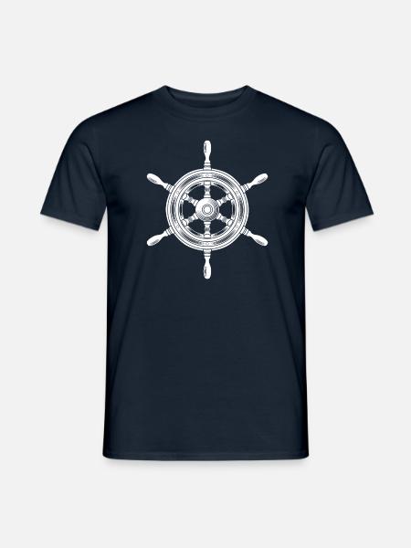 steuerrad - Männer T-Shirt - Navy
