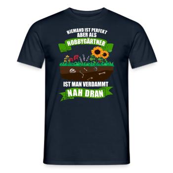 Hobbygärtner - Männer T-Shirt - Navy - Vorne - AI Model Male 178 light (178cm)