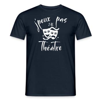 j'peux pas j'ai théâtre - T-shirt homme - marine - Devant - AI Model Male 178 light (178cm)