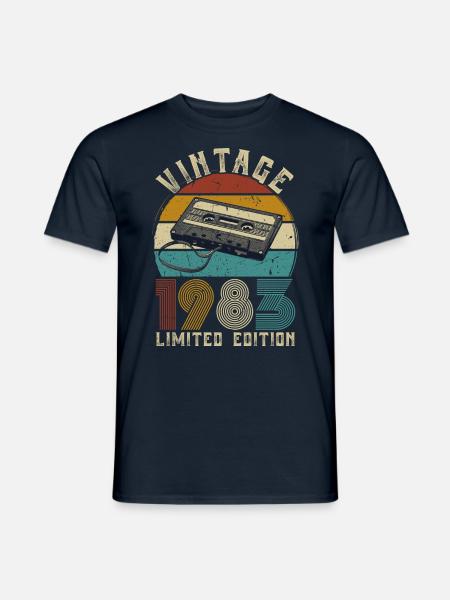 1983 Jahrgang Geburtstag Retro Vintage Geschenk - Männer T-Shirt - Navy