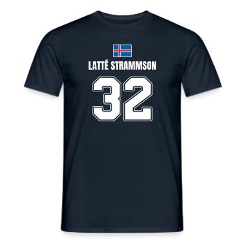 Fußball Island Sauf Trikot Latte Strammson 32 - Männer T-Shirt - Navy - Vorne - AI Model Male 178 light (178cm)