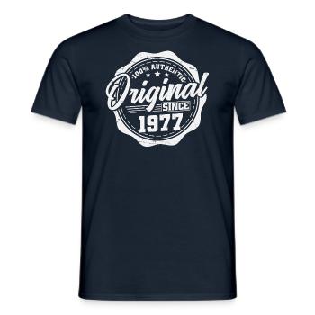 1977 Vintage Vintage Rétro Cadeau d’anniversaire - T-shirt homme - marine - Devant - AI Model Male 178 light (178cm)