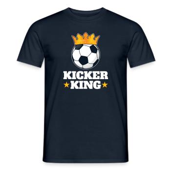 Funny Football Kicker King - Men's T-Shirt - navy - Front - AI Model Male 178 light (178cm)