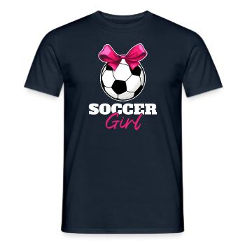 Funny Football Girl - Men's T-Shirt - navy - Front - AI Model Male 178 light (178cm)