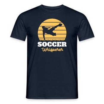 Funny Football Whisperer - Men's T-Shirt - navy - Front - AI Model Male 178 light (178cm)