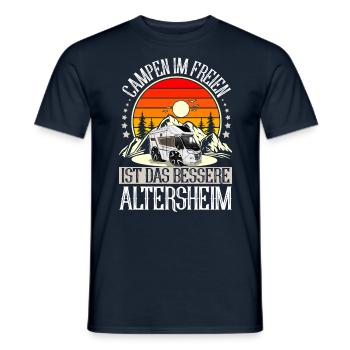 Camping Camper Campen - Männer T-Shirt - Navy - Vorne - AI Model Male 178 light (178cm)