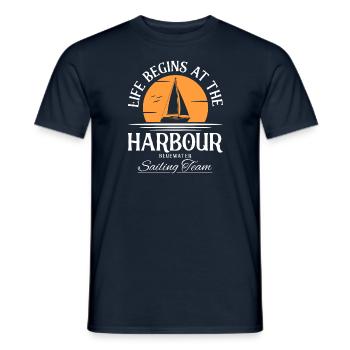 Segler Segelschiff Segelboot - Männer T-Shirt - Navy - Vorne - AI Model Male 178 light (178cm)