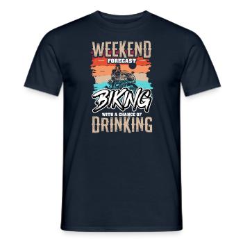 Mangez dormir Moto Répéter Motocycliste - T-shirt homme - marine - Devant - AI Model Male 178 light (178cm)