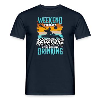 Kanu Weekend forecast Kayaking Kayak - Männer T-Shirt - Navy - Vorne - AI Model Male 178 light (178cm)