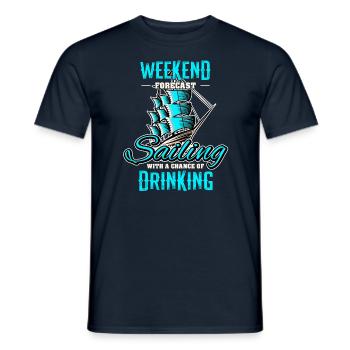 Segler Segelschiff Segelboot - Männer T-Shirt - Navy - Vorne - AI Model Male 178 light (178cm)