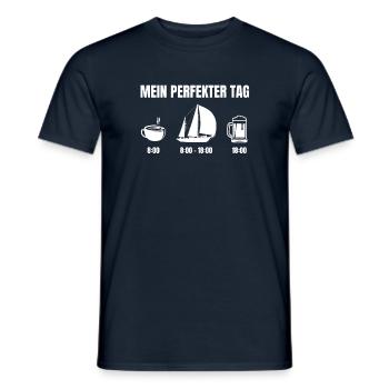 Segler Segelschiff Segelboot - Männer T-Shirt - Navy - Vorne - AI Model Male 178 light (178cm)