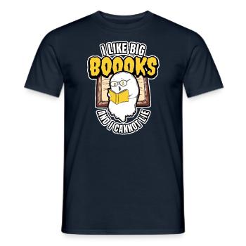 I like big books and I cannot lie - Men's T-Shirt - navy - Front - AI Model Male 178 light (178cm)