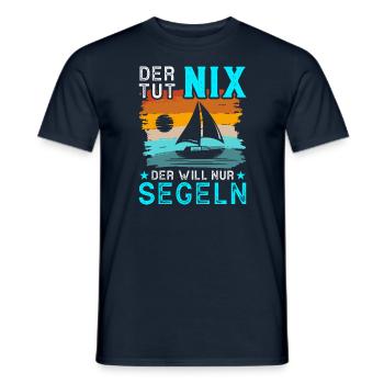 Segler Segelschiff Segelboot - Männer T-Shirt - Navy - Vorne - AI Model Male 178 light (178cm)