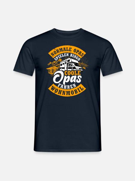 Camping Kastenwagen Coole Opas fahren - Männer T-Shirt - Navy