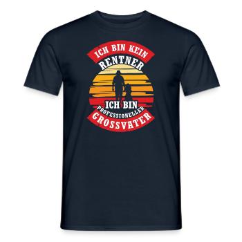 Ich Bin Kein Rentner Ich Bin Professioneller Opa - Männer T-Shirt - Navy - Vorne - AI Model Male 178 light (178cm)