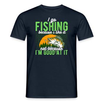 Angler Hobbyangler Fischer - Männer T-Shirt - Navy - Vorne - AI Model Male 178 light (178cm)