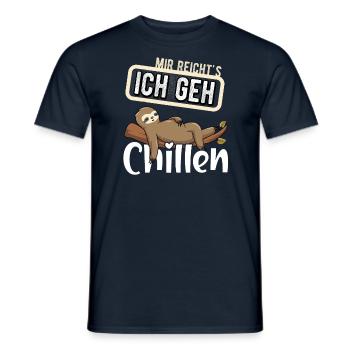 Morgenmuffel Mir Reichts Ich Geh Chillen Lustiges - Männer T-Shirt - Navy - Vorne - AI Model Male 178 light (178cm)