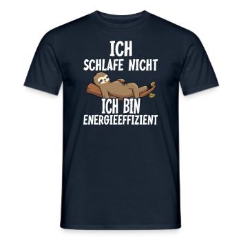 Faultier Geschenkidee Für Kollegen Langschläfer - Männer T-Shirt - Navy - Vorne - AI Model Male 178 light (178cm)