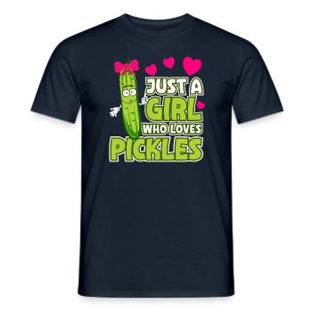Lustiges Gurkenliebhaber Wortspiel Just a girl yho - Männer T-Shirt - Navy - Vorne - AI Model Male 178 light (178cm)