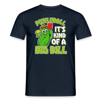 Drôle d’amoureux du concombre Pickleball - T-shirt homme - marine - Devant - AI Model Male 178 light (178cm)