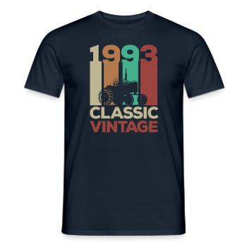1993 30e anniversaire Vintage Retro Farmer Tractor - T-shirt homme - marine - Devant - AI Model Male 178 light (178cm)