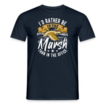 Chasseurs de canards Chiens de chasse aux canards excursion de chasse - T-shirt homme - marine - Devant - AI Model Male 178 light (178cm)