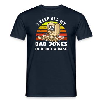 Ich Behalte Alle Witze Meines Vaters In Einem - Männer T-Shirt - Navy - Vorne - AI Model Male 178 light (178cm)