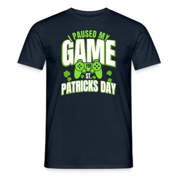 Gaming Game Gamer I created my game for the St. - Men's T-Shirt - navy - Front - AI Model Male 178 light (178cm)